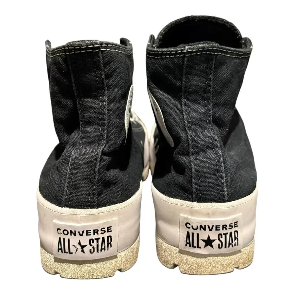 Converse Run Star Hike Platform High Top Black White Lug Sole Sneakers Women’s 8 - Picture 6 of 9